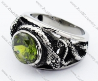 Stainless Steel Stone Ring -JR010109