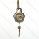Small Steampunk 3D Glass Ball Transparent Mechanical Pocket Watch Chain pw000417-1