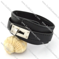 Genuine Leather Bracelet with 316L Stainless Steel Shutter b000687