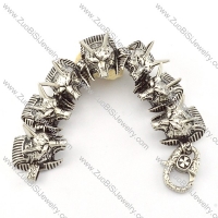 Egyptian Stainless Steel Jackal God Anubis Bracelets for Mens - b000698