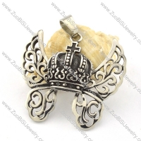 functional 316L Stainless Steel Flying Crown Pendants for tzarevich - p000478