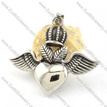 practical nonrust steel flying heart Pendants for ladies - p000479