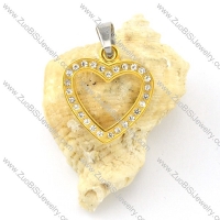 nice-looking yellow gold oxidation-resisting steel heart Pendants - p000490