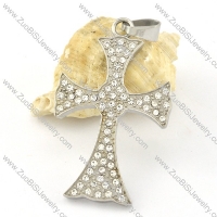 beauteous 316L Cross Pendants with Rhinestones - p000506