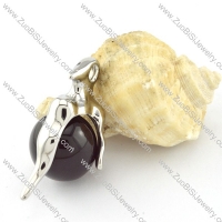 good-looking noncorrosive steel Stone Pendants - p000525