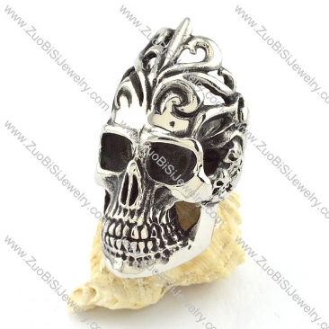 Big practical 316L Large Biker Skull Ring with punk style for Motorcycle bikers - r000510