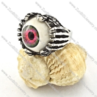 good-looking 316L Steel Eyeball Ring with human skeleton finger for Motorcycle bikers - r000530