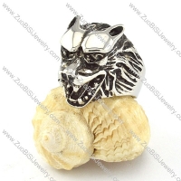 clean-cut noncorrosive steel wolf Ring with punk style for Motorcycle bikers - r000540