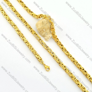 beautiful Steel Stamping Necklace with Bracele Set - s000239