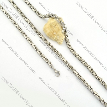 beautiful noncorrosive steel Stamping Necklace with Bracele Set - s000242