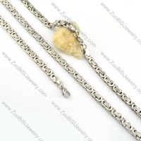 top quality Steel Stamping Necklace with Bracele Set - s000243