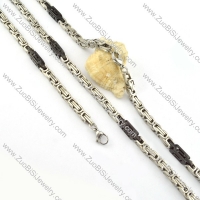 the best Steel Stamping Necklace with Bracele Set - s000245