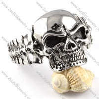 Powerful Stainless Steel Skull Bangle for strong mens - b000094