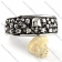 Horrible Stainless Steel Multi Skull Head Bangle for Punk fans - b000096