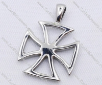 Hollow Stainless Steel Malta Cross Pendant - JP170080