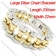 Men's Heavy Silver Biker Gold Polishing Biker Chain Bracelet -b000628-11