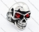 Red Eyes Stainless Steel skull Ring - JR090278