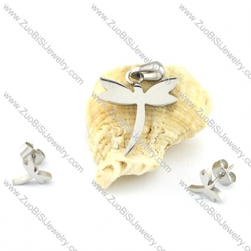 Jewelry Sets of Dragonfly Pendant and Earring -s000458