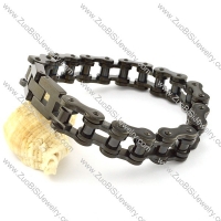 14mm Black Motorcycle Biker Chain Bracelet for Bikers -b000947