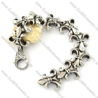 Casting Bracelet in 31L Stainless Steel for Bikers -b000964