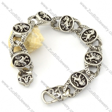 Casting Bracelet in 31L Stainless Steel for Bikers -b000967