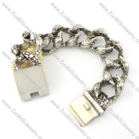 Casting Bracelet in 31L Stainless Steel for Bikers -b000973