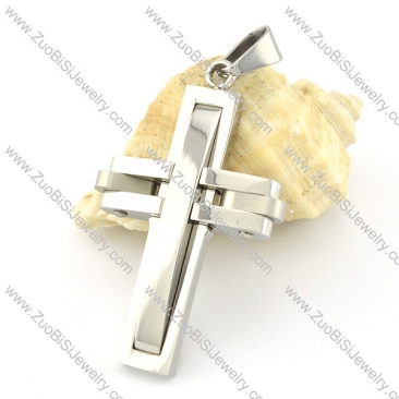 Wholesale Stainless Cross Steel Pendant -p000901