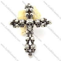 Wholesale Stainless Steel Skull Cross Pendant -p000910