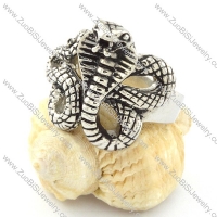 Rattlesnake Ring in Stainless Steel Metal -r000716