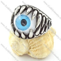 Huge Blue Eye Ball Ring in Stainless Steel for Motorcycle Bikers -r000734