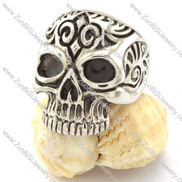 Mens Skull Ring in Stainless Steel for Motorcycle Bikers -r000742