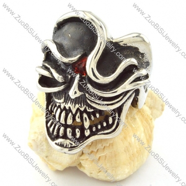 Mens Skull Ring in Stainless Steel for Motorcycle Bikers -r000746