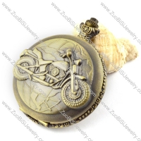 Vintage Classical Motorbike Quartz Pocket Watch for Bikers -pw000351