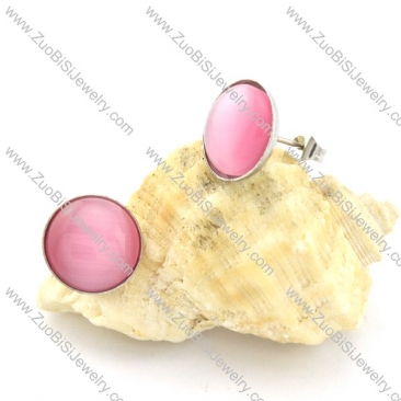 beautiful 316L Steel Cat Eye Stone Earring -e000528