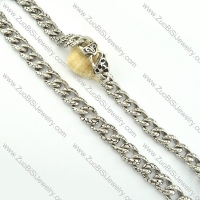 great oxidation-resisting steel Stamping Necklace for Wholesale -n000264