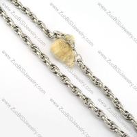 clean-cut noncorrosive steel Necklace -n000277