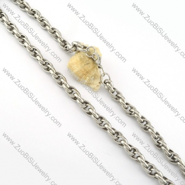 clean-cut noncorrosive steel Necklace -n000277