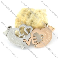 functional 316L Steel Heart Couples Pendants -p000945