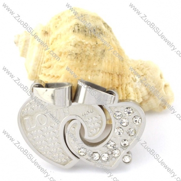 beautiful oxidation-resisting steel Heart Couples Pendants -p000950
