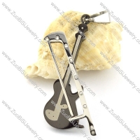 black violin pendant in stainless steel -p000966