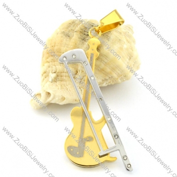 gold plating violin instrument pendant -p000967
