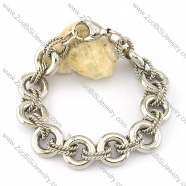 pleasant Steel Stainless Steel Bracelet with Stamping Craft -b001200