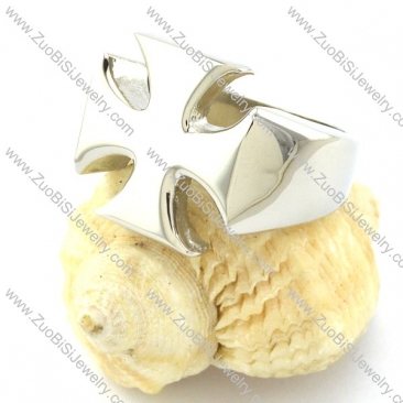 High Polishing Stainless Steel Cross Ring -r000878