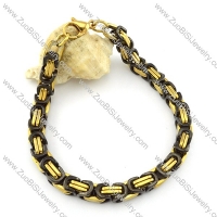 comely noncorrosive steel Gold and Black Plated Bracelet -b001305