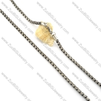 Functional Stainless Steel Stamping Necklace with Vintage-inspired Style -n000339