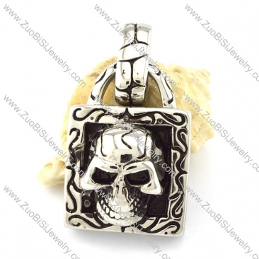 Special Stainless Steel Skull Tag Pendant -p001120