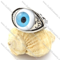 Blue Eye of Angel Stainless Steel Ring for Punk Fans -r000919