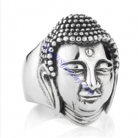 The Buddha Ring in Stainless Steel with Bigger Size -JR350189