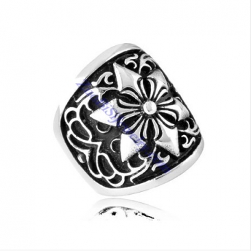 Wholesale Stainless Steel Flower Ring -JR350246