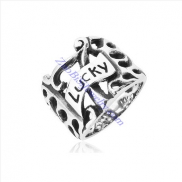 Lucky Ring in Stainless Steel to Bring you Luck -JR350250